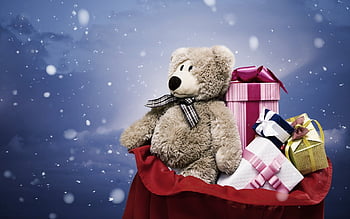 Christmas teddy bears, holiday, bear, teddy, christmas, cute HD ...