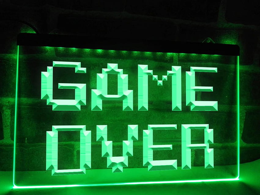 Game Over Illuminated Sign – Dope Neons HD wallpaper
