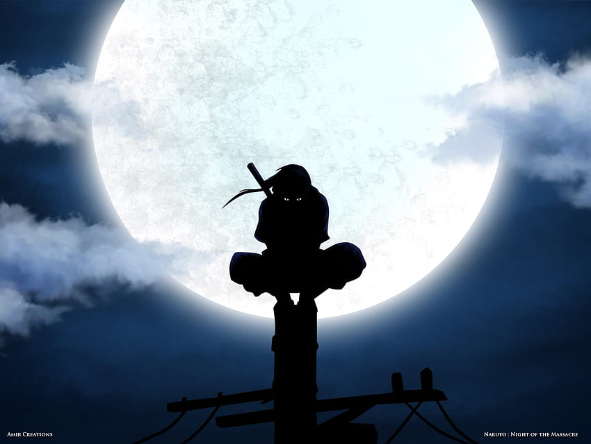 uchiha itachi anbu силует луна аниме помощен стълб JPG 176 kB. Mocah, Anbu Symbol HD тапет
