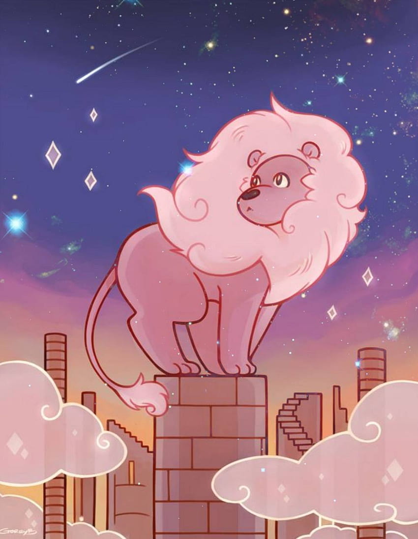 Steven universe lion, Pink Lion HD phone wallpaper