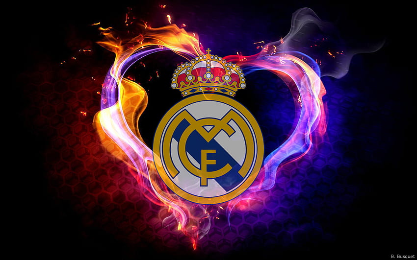 Real Madrid with fire HD wallpaper