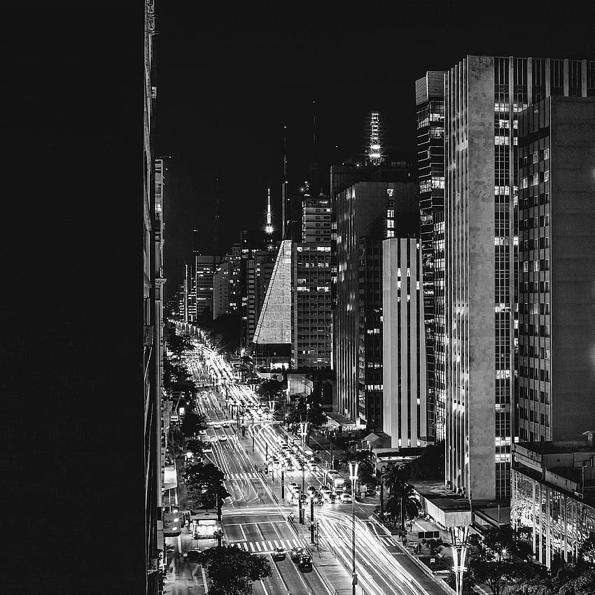 city-night-view-urban-street-bw-dark-hd-phone-wallpaper-pxfuel