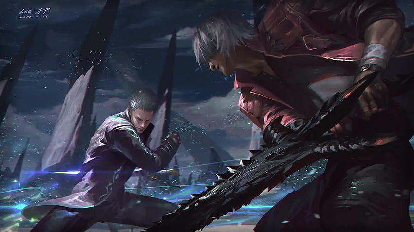 Vergil vs Dante / Devil May Cry / DmC คุณเกม - ถ่ายทอดสด Dante และ Vergil วอลล์เปเปอร์ HD