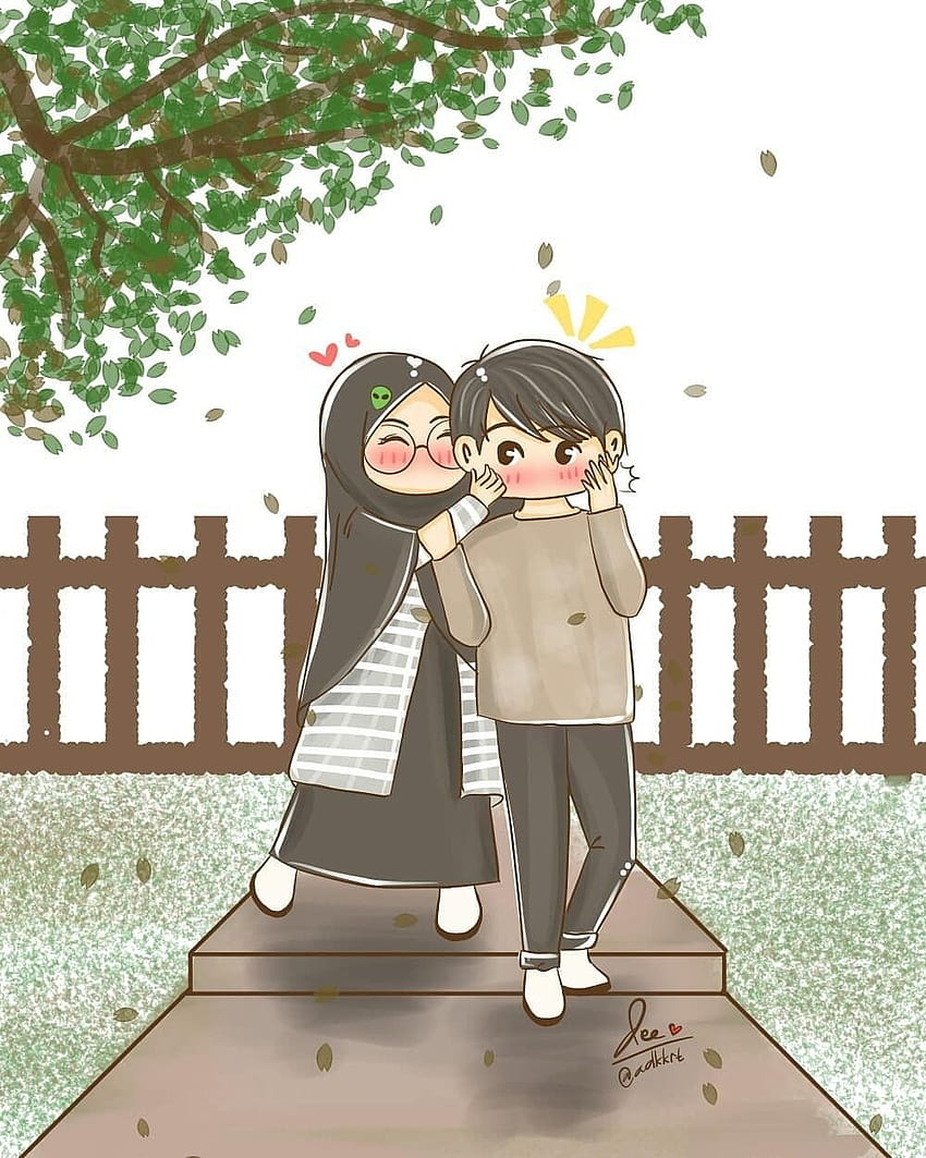 ALHAMDULILLAH Ideen für muslimische Paare. muslimische paare, anime muslim, islamischer cartoon HD-Handy-Hintergrundbild