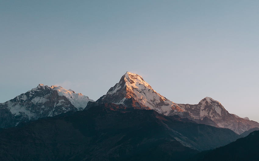 Annapurna Massif, Himalayas, Nepal, Mountains, Sunrise, Minimal, , Nature,. for iPhone, Android, Mobile and HD wallpaper