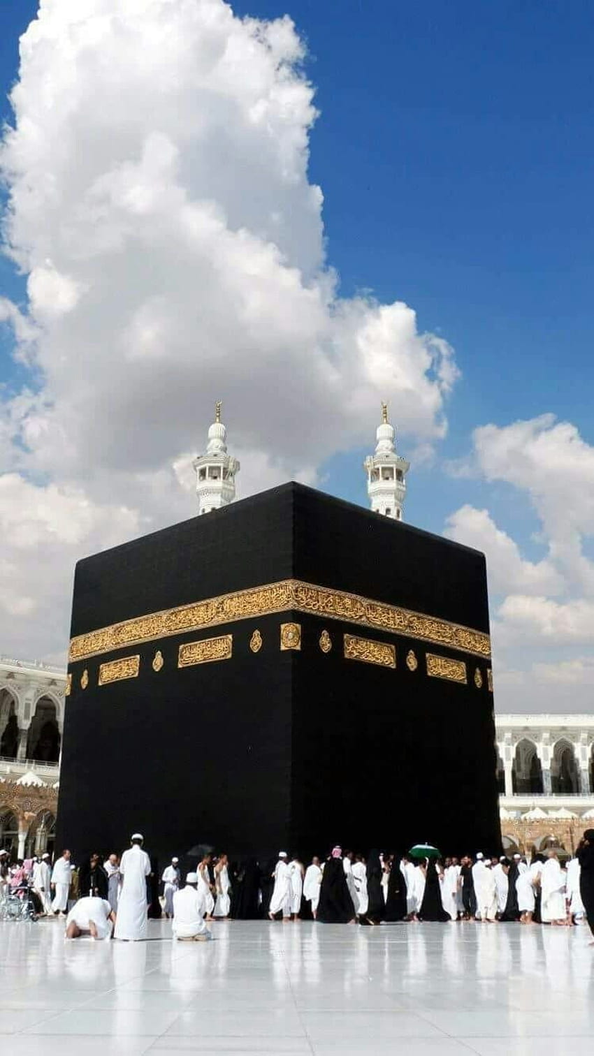 Ahmed Sanusi. Allah Islam, grafi pemandangan, Kaaba HD-Handy-Hintergrundbild