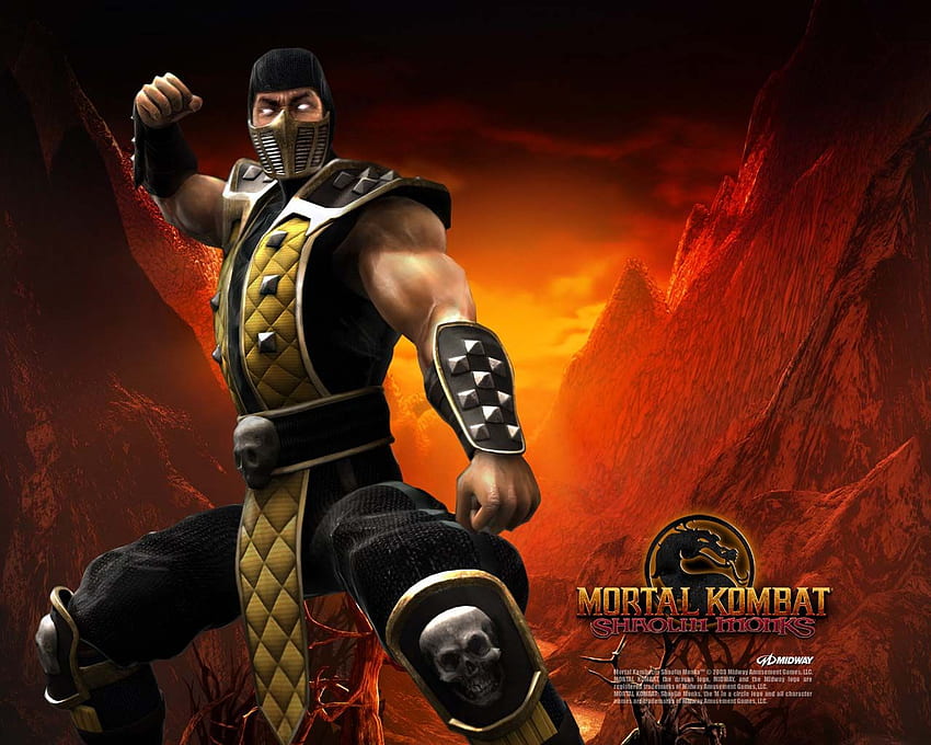 Mortal Kombat Shaolin Monks Scorpion MK HD wallpaper