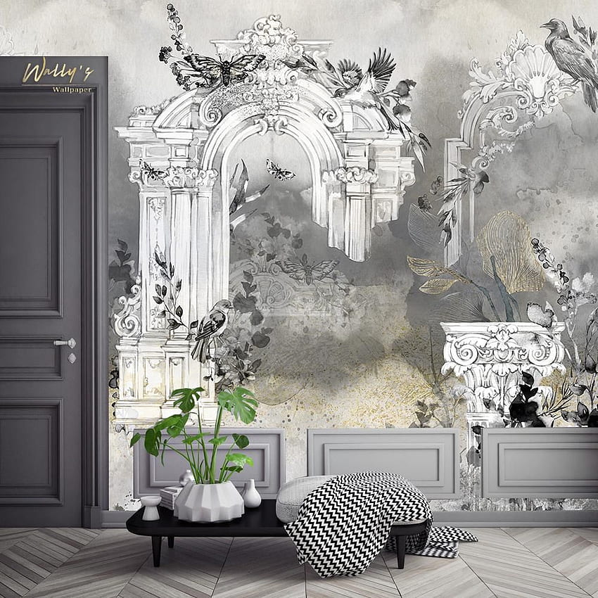 Contemporary - GOTHIC BIRD - Wally's - patterned / gray / for living rooms, Gothic Room HD phone wallpaper