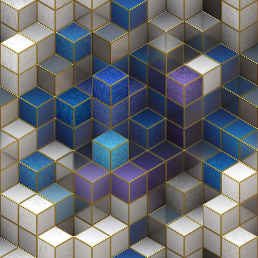 Cubes, cubic square, abstract HD phone wallpaper