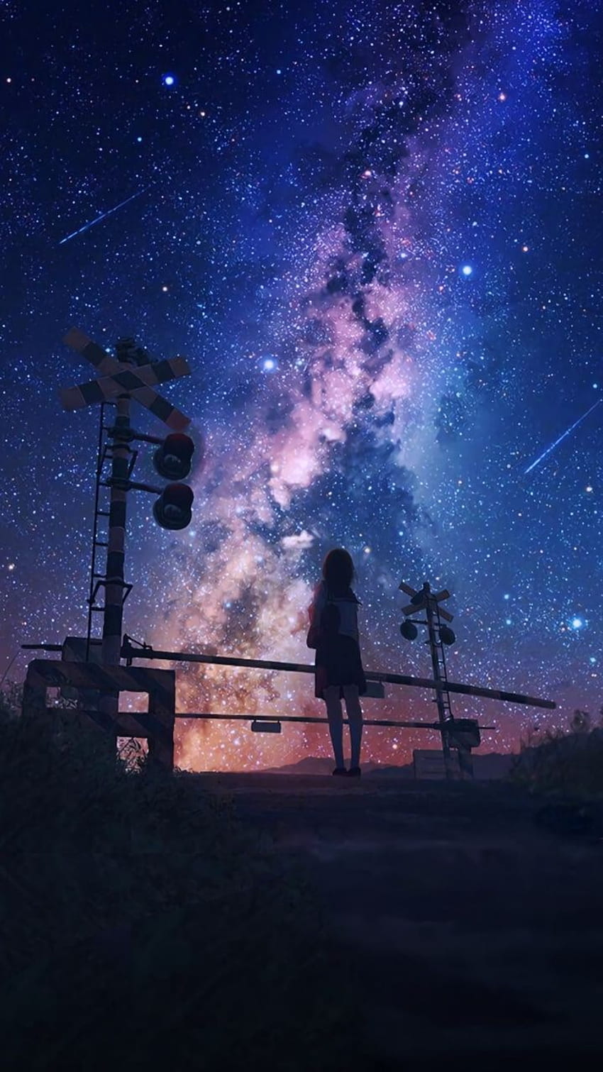 Aesthetic Stars iPhone. Pemandangan anime, Pemandangan khayalan, Fotografi alam HD phone wallpaper