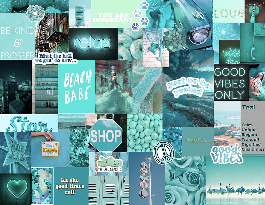 Teal & Turquoise. Aesthetic , art, Laptop HD wallpaper  Pxfuel