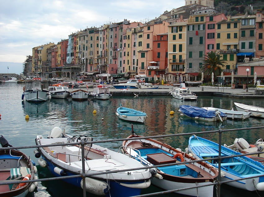 petit port près de Lerici, italie, nature, bateaux Fond d'écran HD