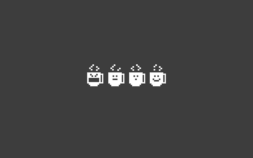 Coffee Pixels, Minimal Coffee HD wallpaper
