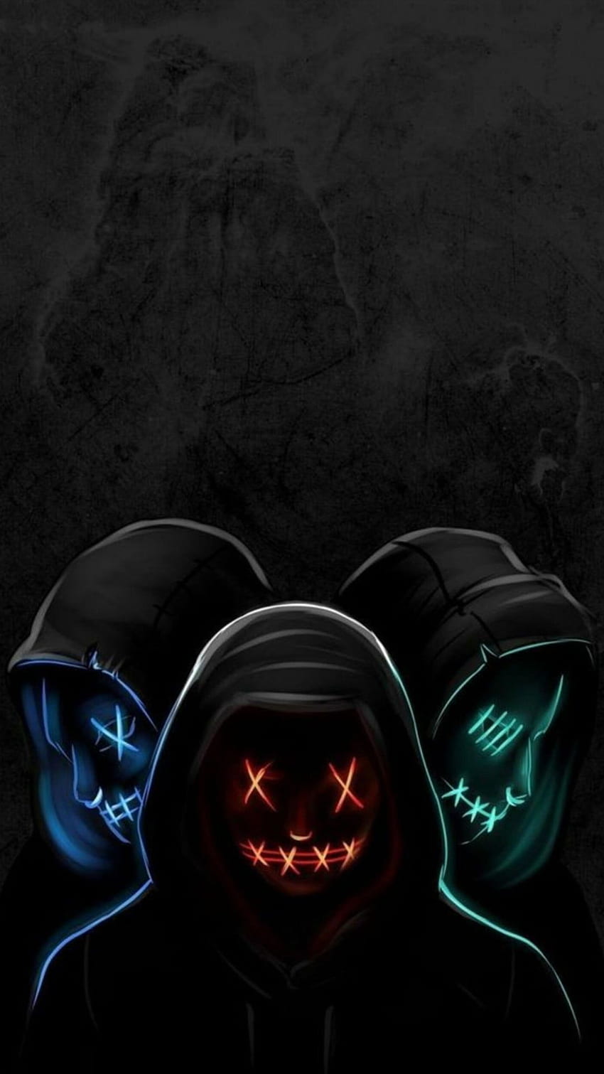 Neon Purge Mask HD phone wallpaper