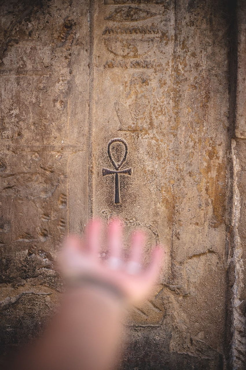 signo ankh marrón - Egipto fondo de pantalla del teléfono