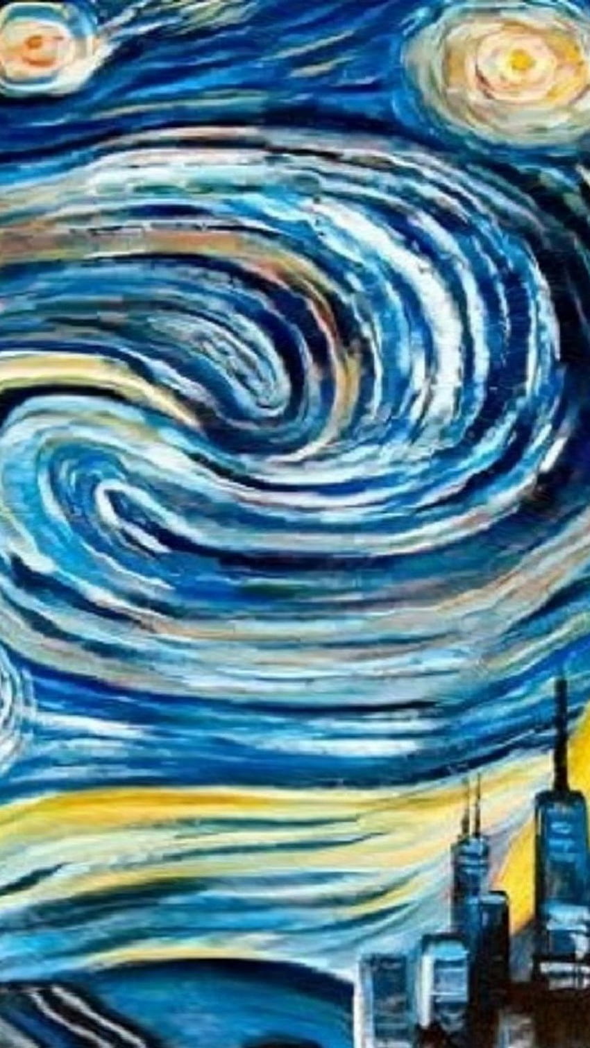 Starry Night iPhone 5, Vincent Van Gogh HD phone wallpaper