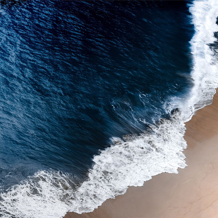 ombak samudra biru iPad Pro, Blue Ocean wallpaper ponsel HD