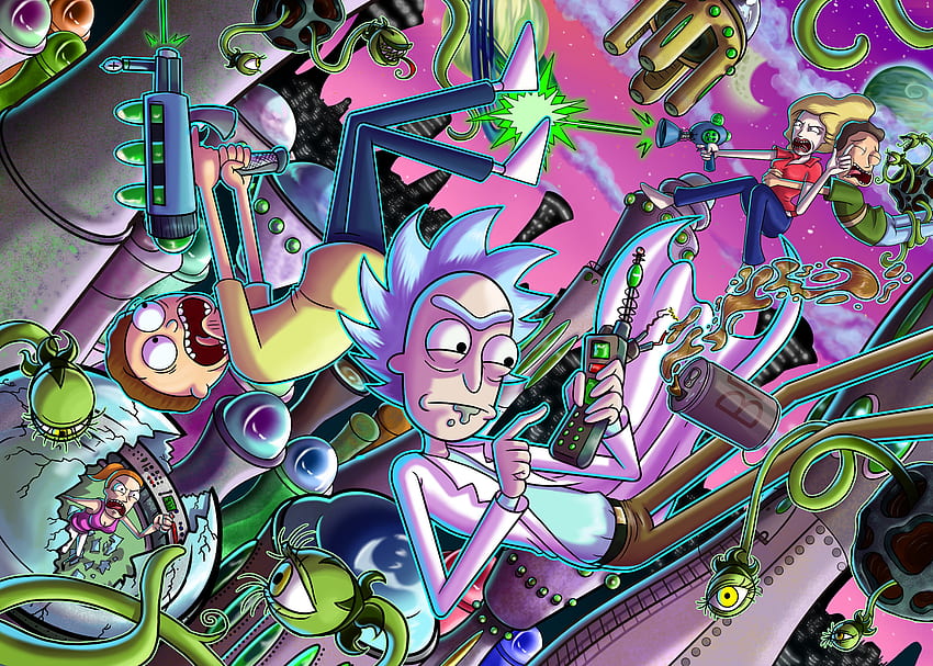 Rick and Morty, tv series, cartoon, Rick Sanchez . Flare HD wallpaper