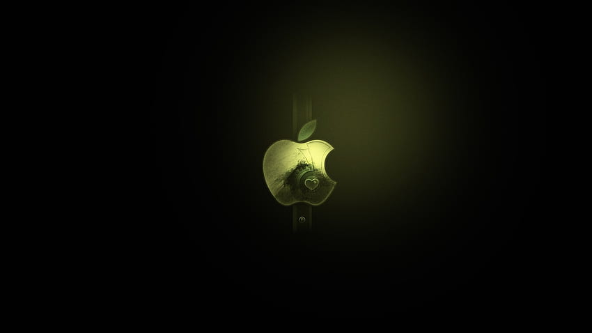 logo, black, white, apple, mac, minimalist HD wallpaper