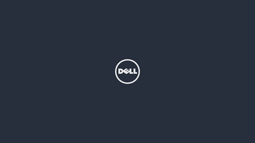 Laptop HP en blanco y negro, logo, marcas, Dell, minimalismo fondo de pantalla
