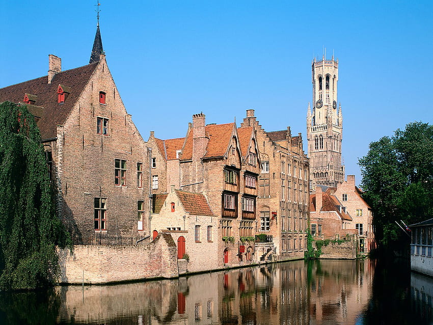 Brugge, Belgio, architettura, case, brugge, belgio Sfondo HD