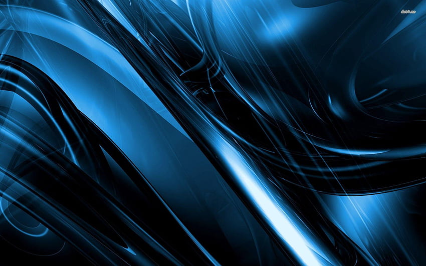 Biru Metalik, Logam Cair Biru Wallpaper HD
