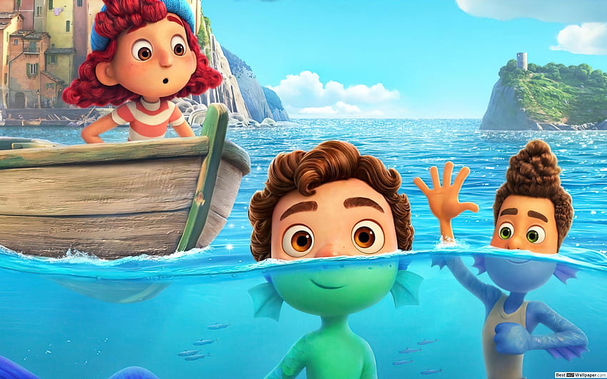 2021) Luca with Alberto & Giulia - Disney X Pixar Movie 'LUCA' HD wallpaper