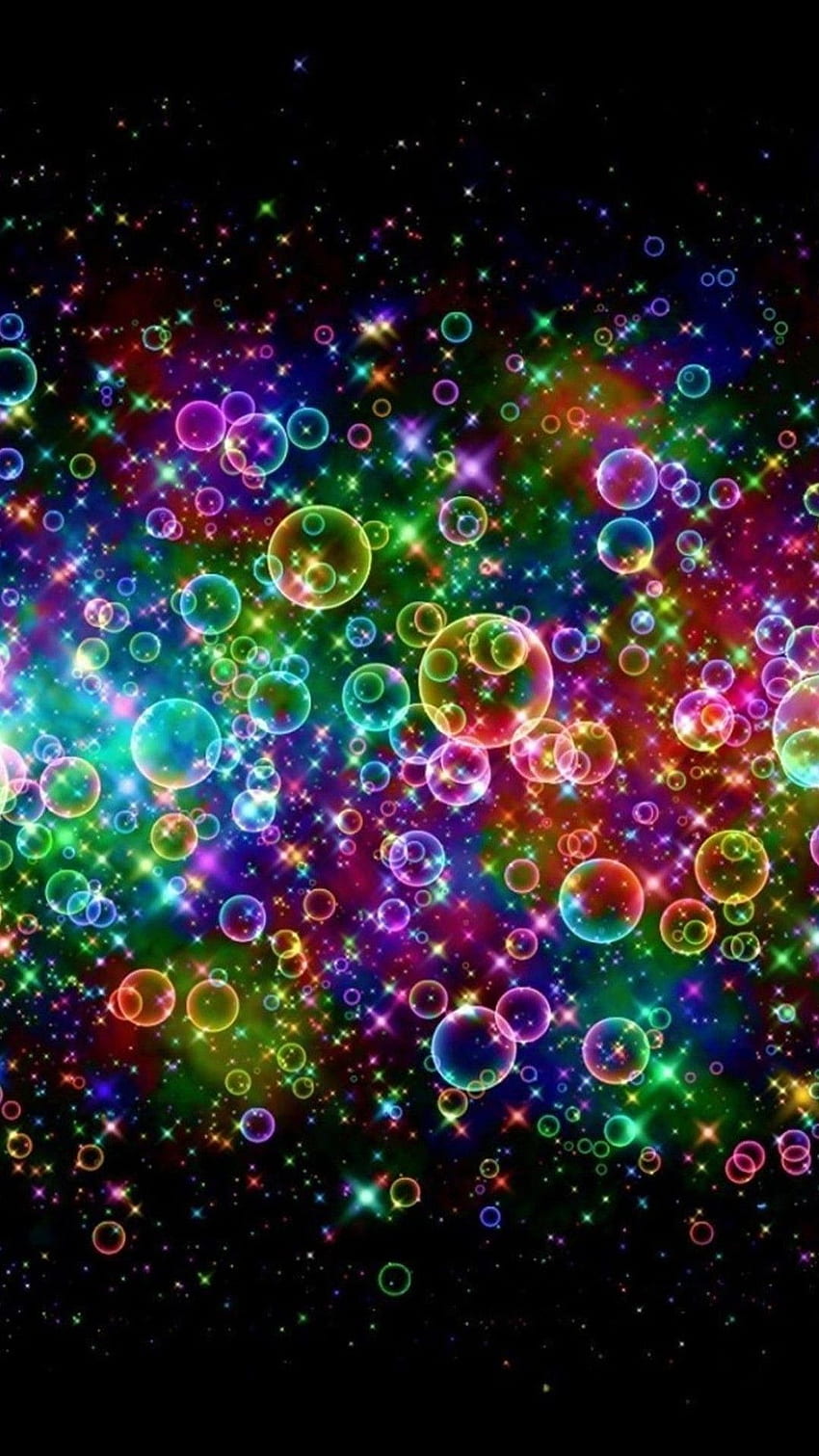 Rainbow Colored Soap Bubbles Android HD phone wallpaper
