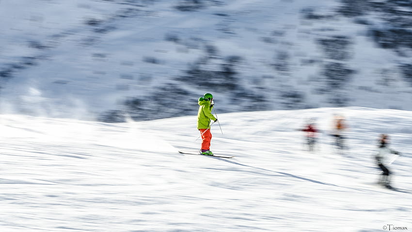 Спорт, Зима, Планини, Сняг, Скиор, Каране на ски HD тапет