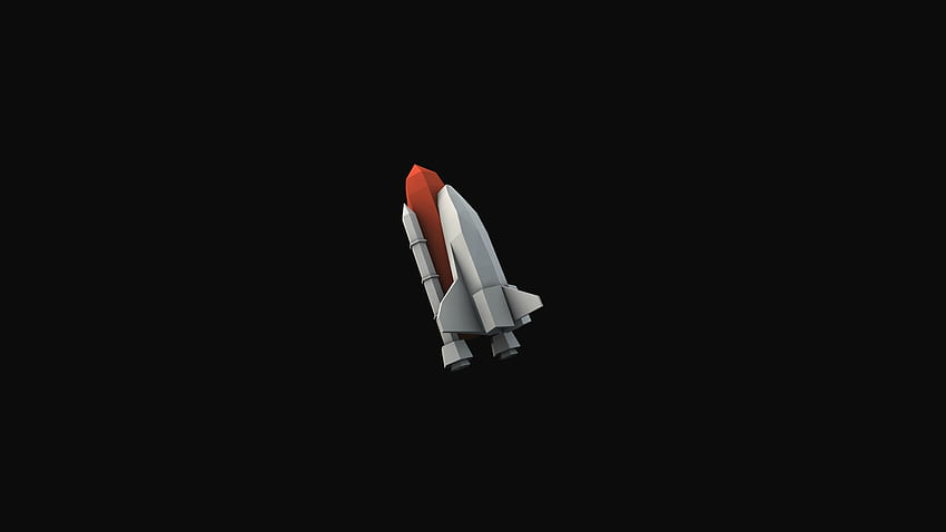 Бял ракетен кораб, минималистична ракета HD тапет