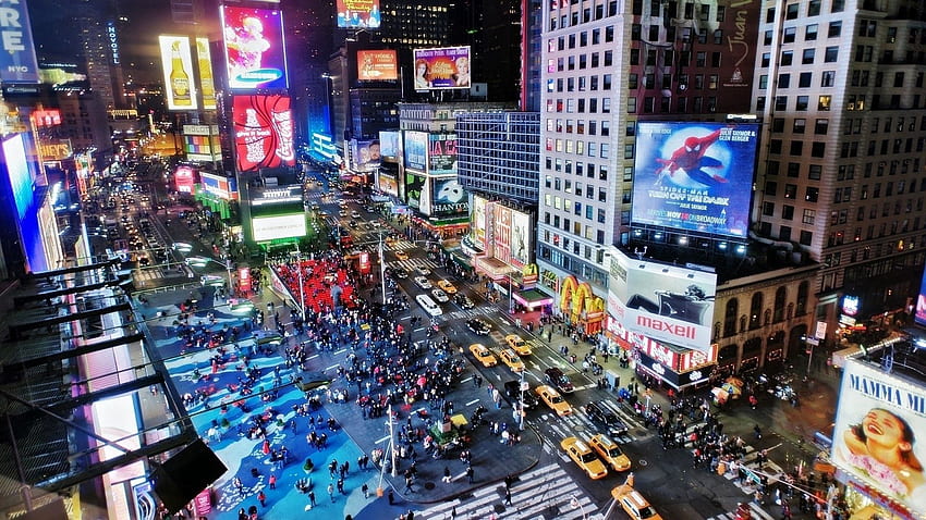 Städte, Gebäude, Abend, r, Straße, New York, Ny, Ingwer, Lebendigkeit HD-Hintergrundbild
