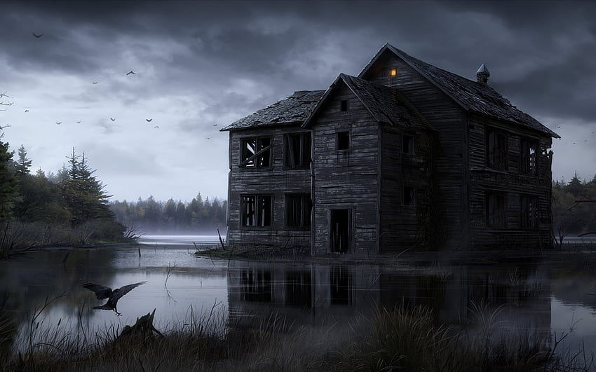 halloween, dark, ghost, horror, haunted HD wallpaper
