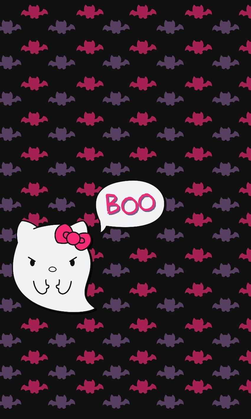 Download Hello Kitty Halloween Purple Theme Wallpaper  Wallpaperscom