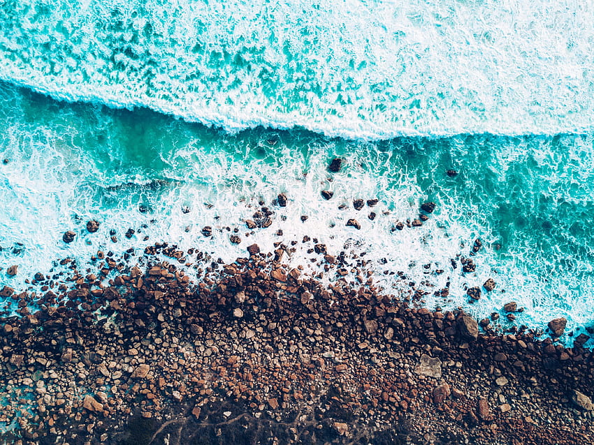 Natura, kamienie, morze, brzeg, bank, surfowanie Tapeta HD