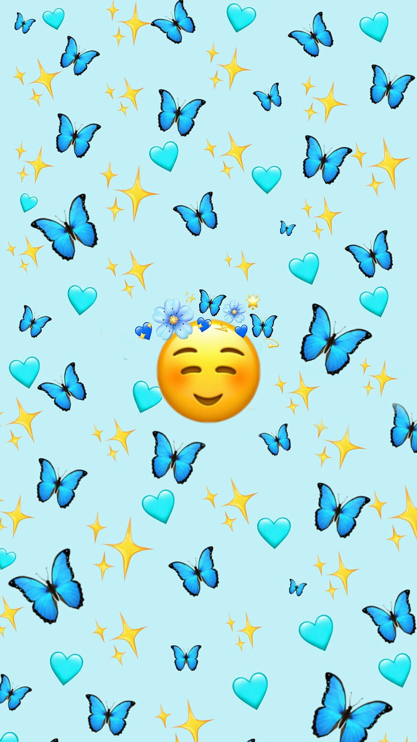 青い絵文字の背景。 Emoji , Emoji iphone, Emoji background HD電話の壁紙