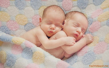 cute twin babies sleeping