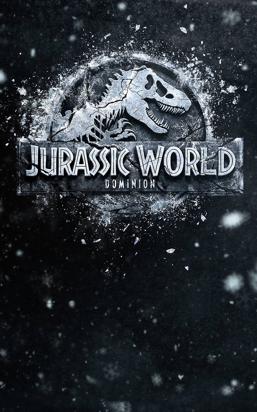 Jurassic World 3 Dominion Fan Art iPhone XS MAX, filmy, i tło, logo Jurassic World Tapeta na telefon HD
