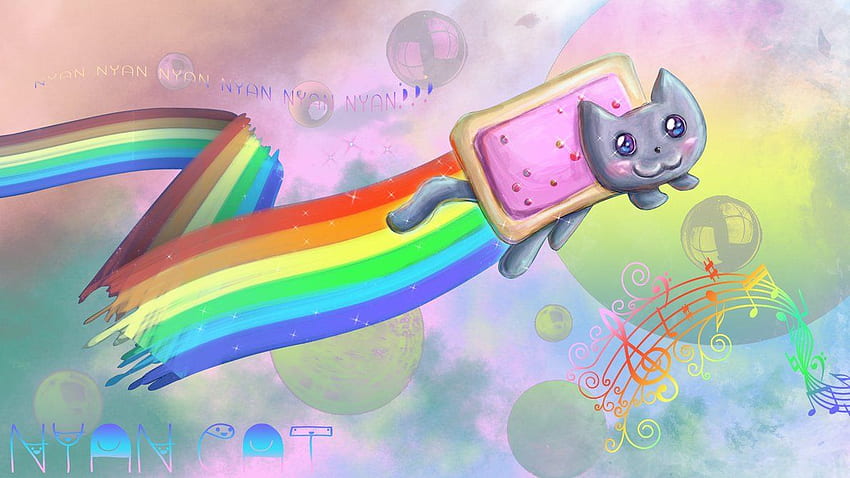 Nyan Cat, Nyan Cat dan Koleksinya, Kawaii Unicorn Cat Wallpaper HD