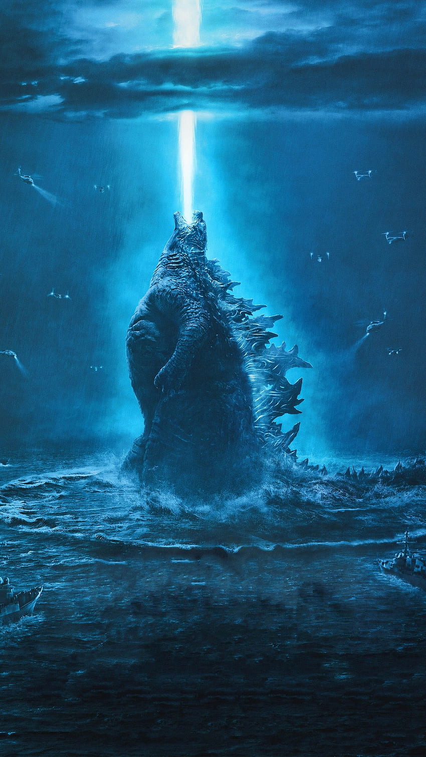 Godzilla Rey de los Monstruos 2019. , Godzilla azul fondo de pantalla del teléfono