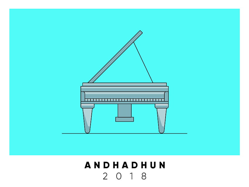 Plakat filmowy Andhadhun. Ściana z plakatami filmowymi, Plakaty filmowe minimalistyczne, Plakaty filmowe Tapeta HD