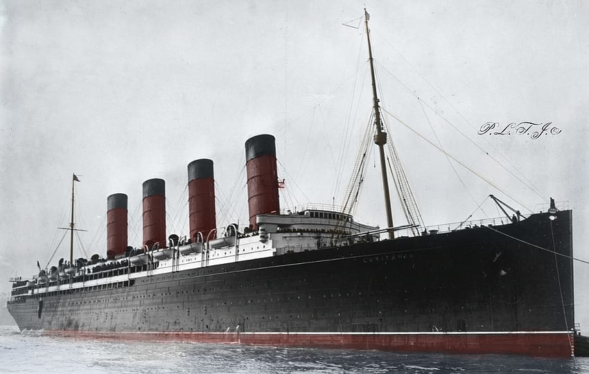 RMS Lusitania, barcos, naufragios, torpedo, 1915 fondo de pantalla