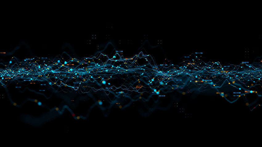 3D render abstract background with graph made of dot particles. - . . High Resolution HD wallpaper
