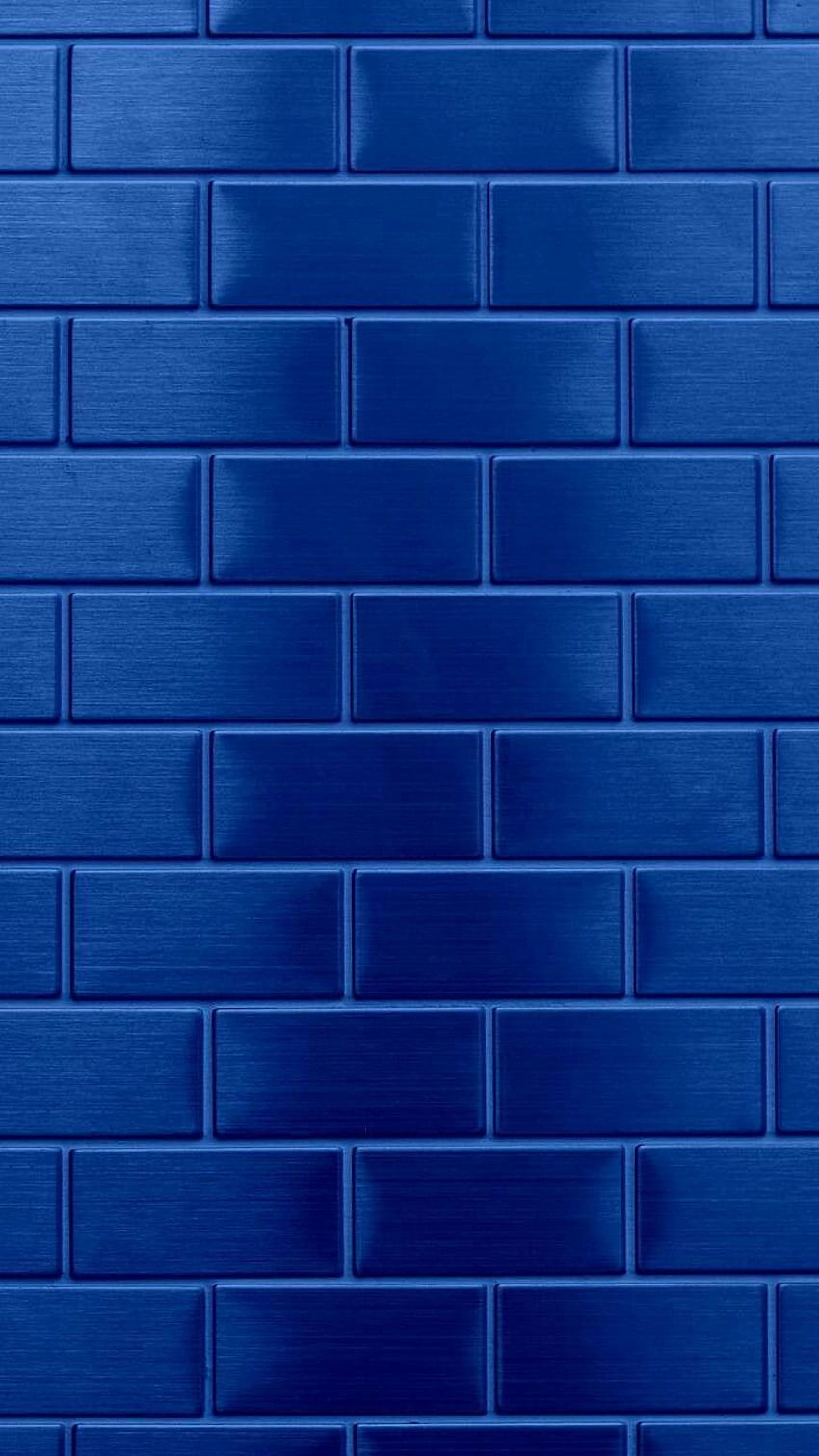 Parede de tijolos metálicos azuis. Fondos de pantalla azules, Fondos Papel de parede de celular HD