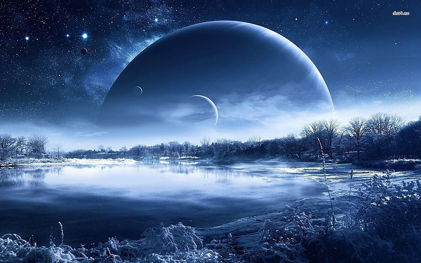 Icy planet . Fantasy landscape, Winter landscape, Planets, Snow Planet HD wallpaper