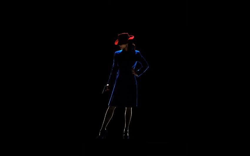 Hayley Atwell, Agent Carter, dark, silhouette HD wallpaper