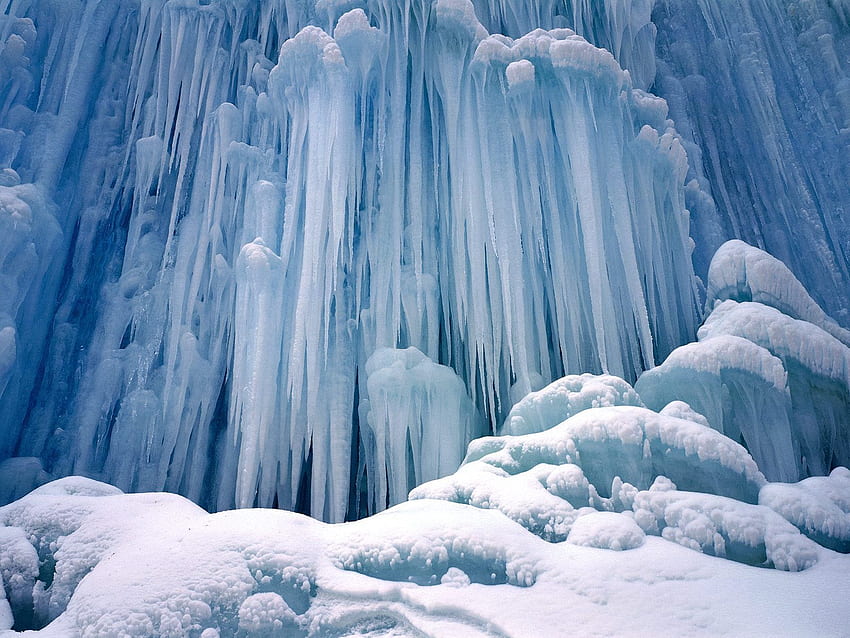 크리스마스 자연 12 고드름 눈. 겨울 , 겨울 장면, 폭포 HD 월페이퍼