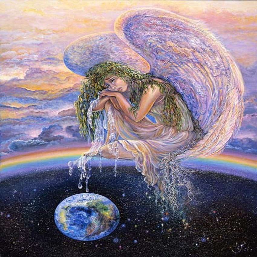 Weep for the world, josephine wall, fantasy, art, weep HD wallpaper