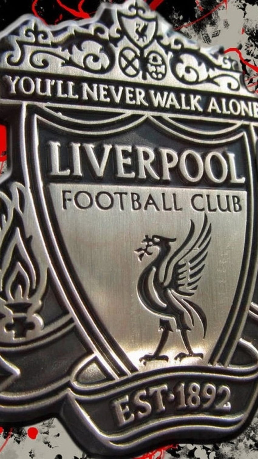 Liverpool, graues Themenlogo, silber HD-Handy-Hintergrundbild