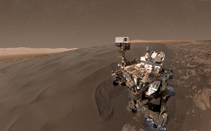Curiosity Rover, Selfie, Mars, Duna, Hi Tech Tapeta HD