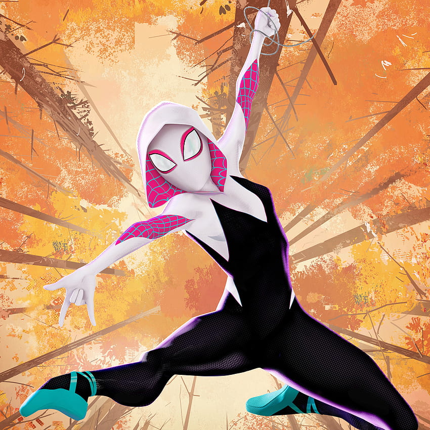 Spider-gwen, Spider-Man: Into the Spider-Verse, artwork, artwork, movie HD phone wallpaper